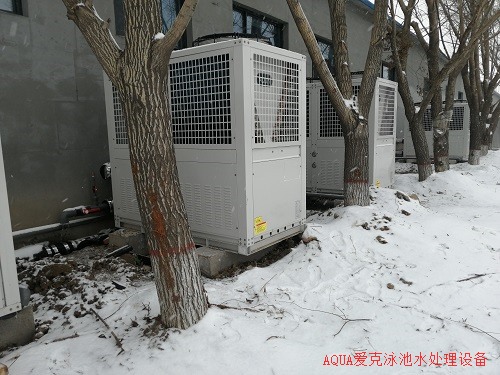 博兴县福溪花园游泳馆采用了糖心VLOGAPP下载官网空气源热泵在雪中依然运行稳定